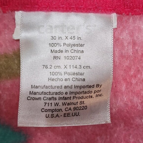 Carter's pink blanket dancing monkeys ballerina 30 x 45 - Picture 5 of 6